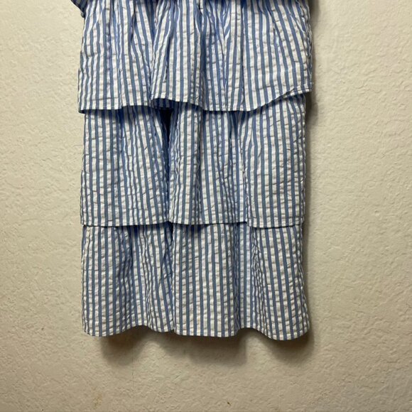 CrewCuts Seersucker Overlay Midi Tank Striped Dress - Picture 3 of 6